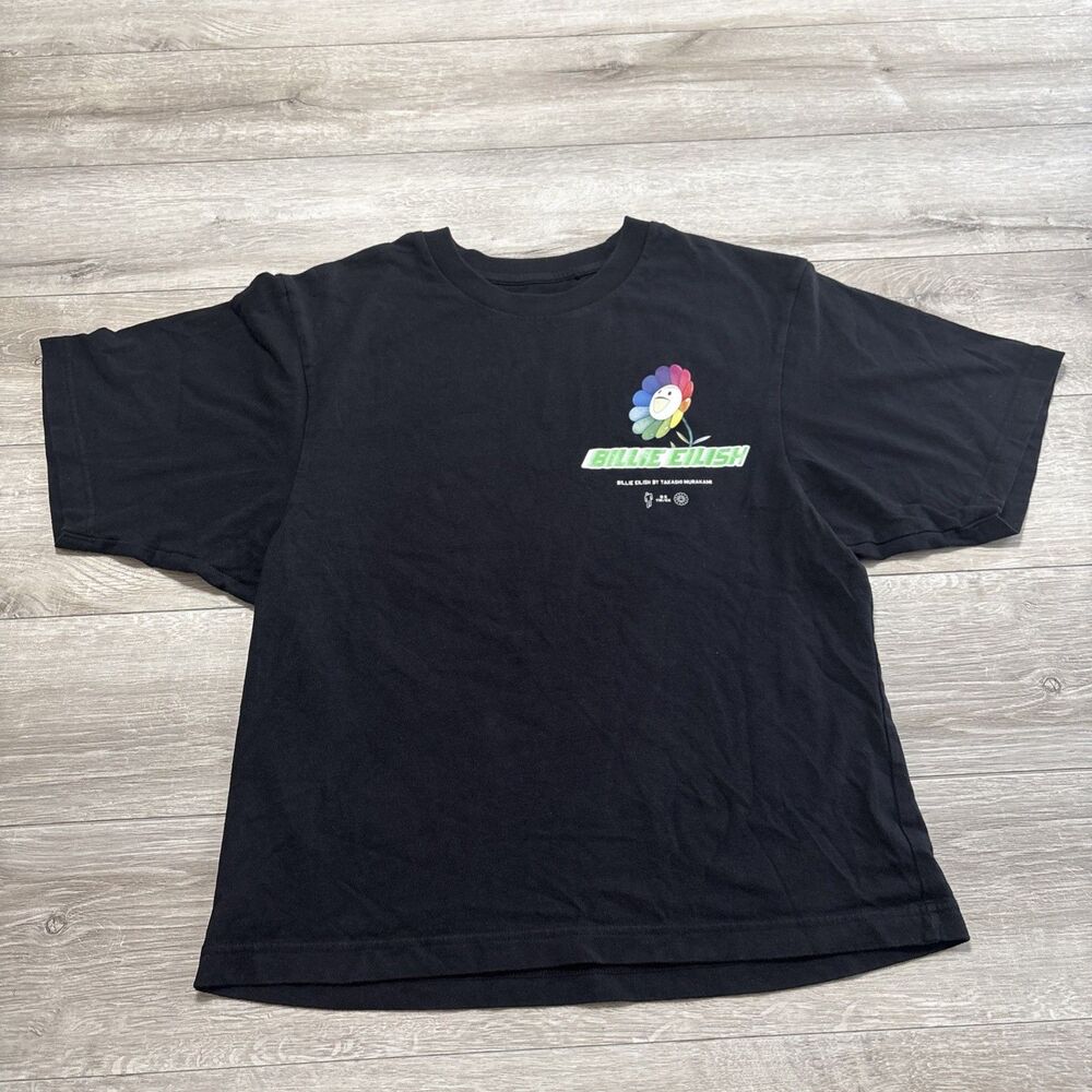 Takashi Murakami X Billie Eilish Oversized Graphic SS Black T Shirt UT Uniqlo XS